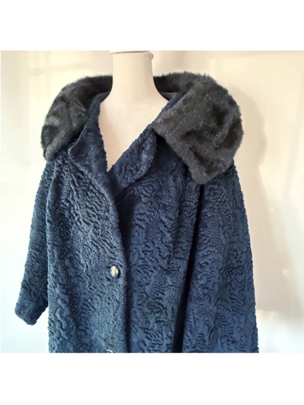 Vintage Women Penny Lane Maxi Coat 50s 60s Dark Retro Whimsigoth Grunge Indie - Picture 2 of 13